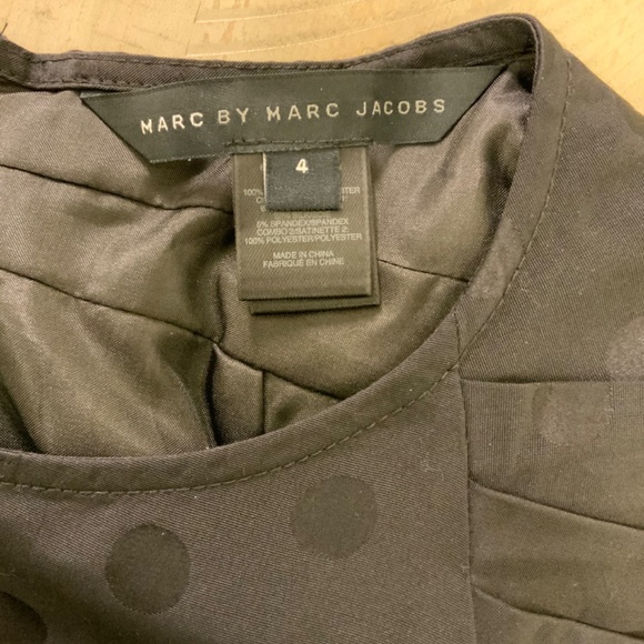 Marc By Marc Jacobs Cotton Silk Polka Dot Velvet Trim Pelpum Top - Picture 4 of 10